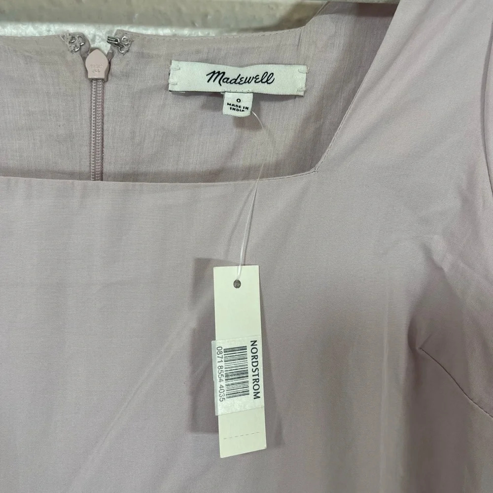 Madewell Lilac Purple Poplin Lizzie Babydoll Square Neck Mini Dress Women’s 0 - Picture 3 of 16